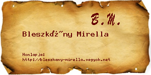 Bleszkány Mirella névjegykártya
